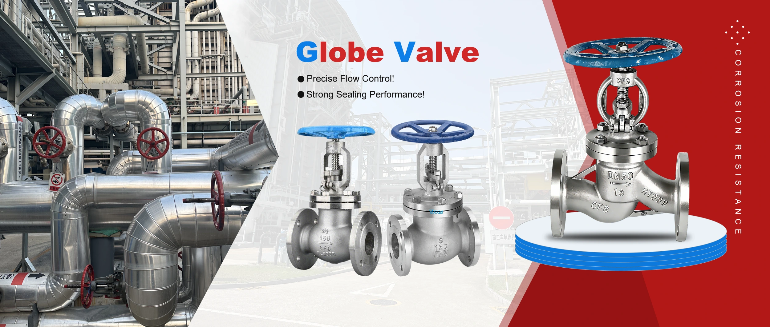 Feme ea Direct Globe Valve e Huadu